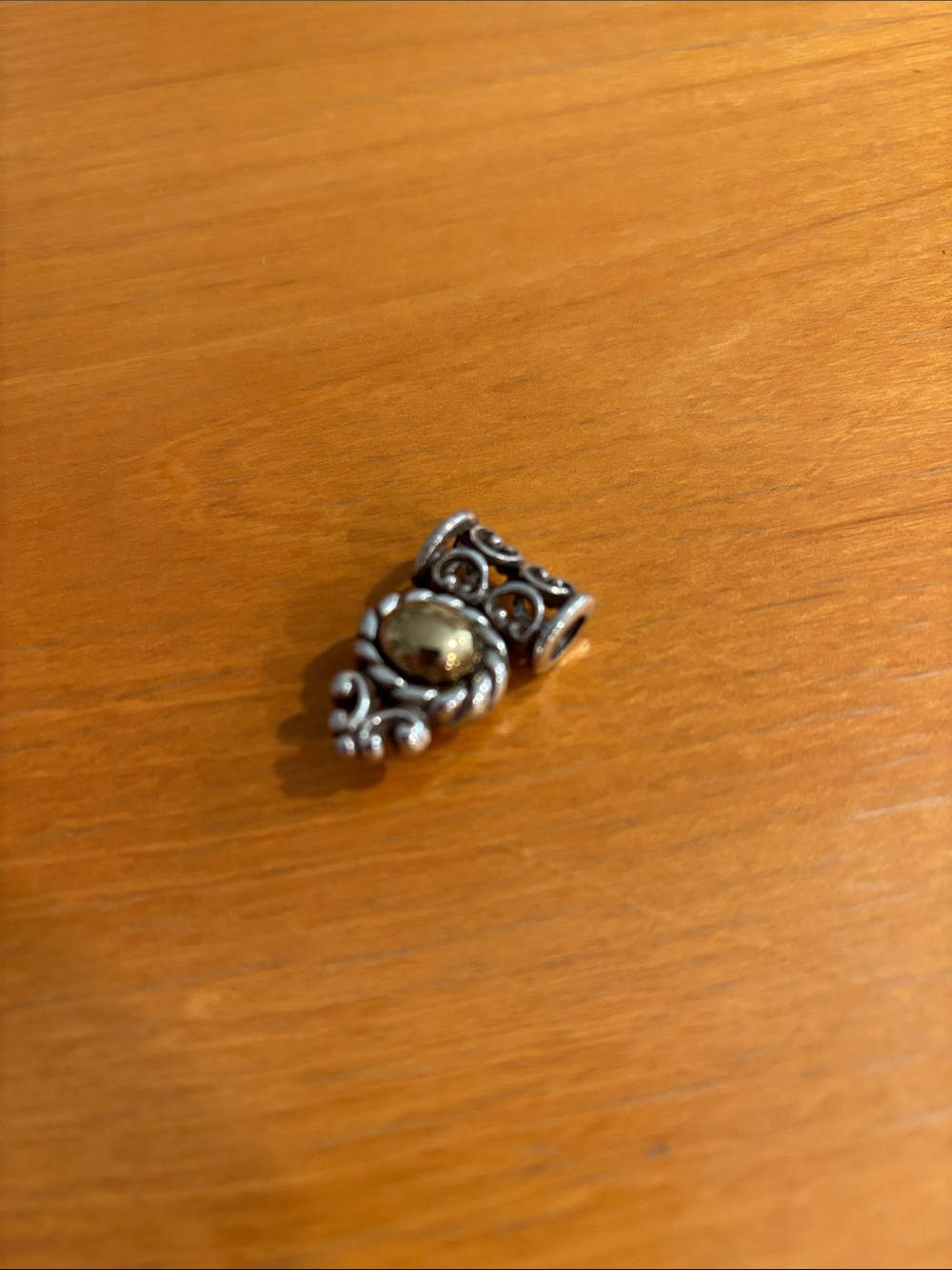 Brighton Sterling-Style Silver and Gold double-sided Accent pendant